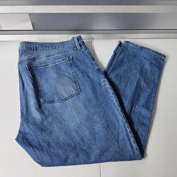 Old Navy Wow Boyfriend Jeans Mid-Rise Denim Blue‎ Women's Size 18 - Picture 1 of 11